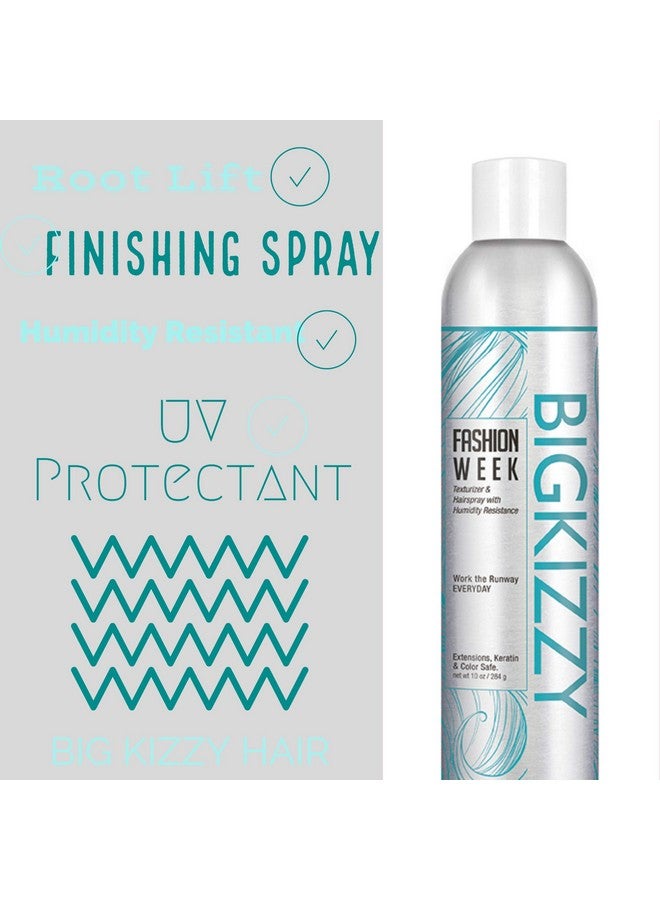 Big Kizzy Ig Kizzy Fashion Week Hairspray & Texture Spray Medium Hold Setting Spray For All Day + All Hair Types Antihumidity & Volumizing Root Lift Aerosol 10Oz - Image 4