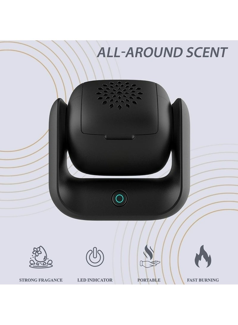 Denx Newest and Cheap Portable Bukhoon Rotational Incense Burner Portable Car Bukhoor Burner Mini USB Arabic Bakhoor - Image 2