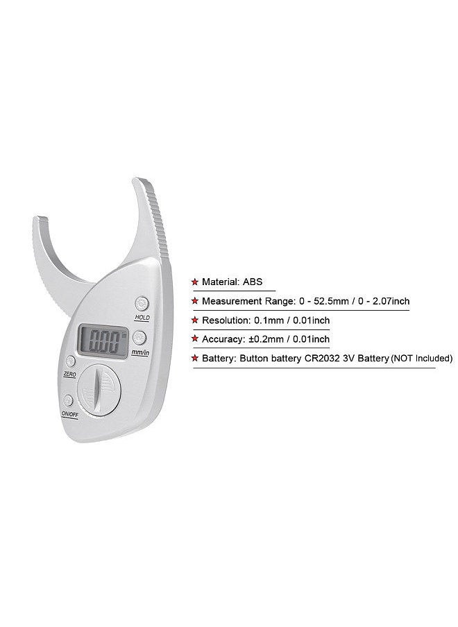 Generic - Digital Body Fat Caliper Skinfold Caliper LCD Display Skin Muscle Tester Analyzer Electronic Fat Measure - Image 1