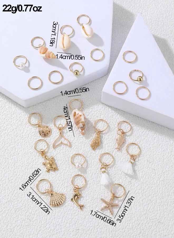 تايك تو طقم من 24 ربطة شعر بطابع بحري