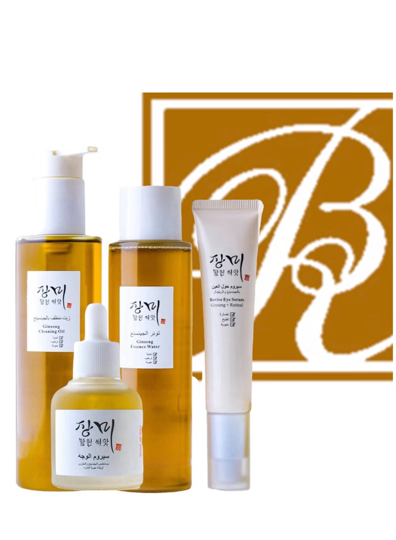 ROSE BERRY Ginseng Essence Water + Revive Serum Ginseng + Ginseng Cleaning Oil + Revive Eye Serum Ginseng + Retinal  - Image 2