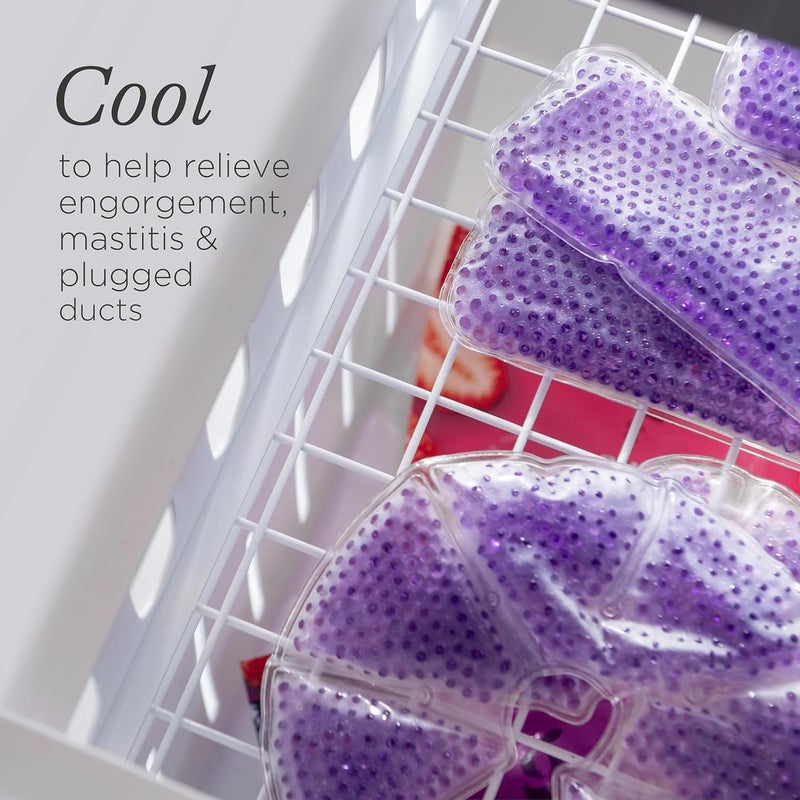 Lansinoh Hot Cold Breast Therapy Gel Pads 2 Pack with Soft Covers Breastfeeding Compress Helps Relieve discomfort from Common Breast Feeding Conditions Hospital Bag Maternity Essentials - Image 3