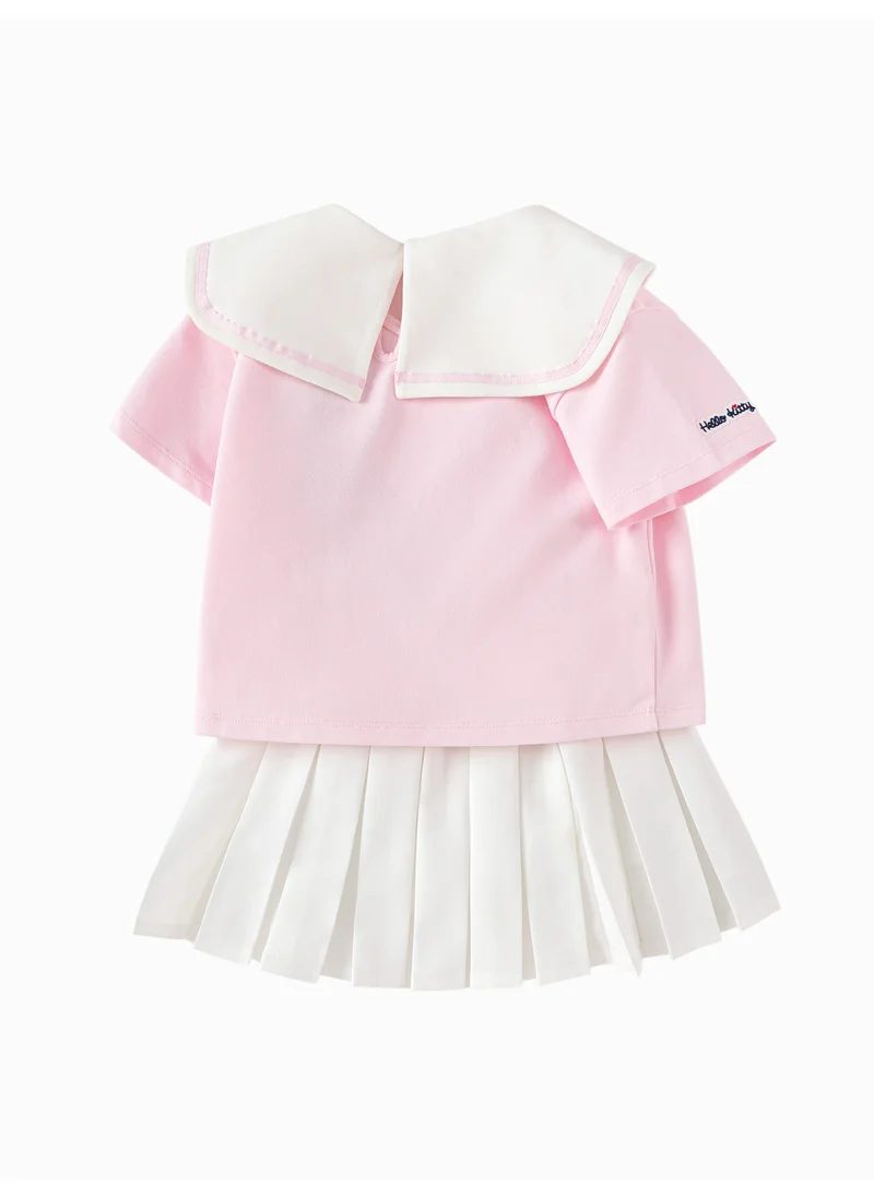 بالابالا Toddler Girl Knit short sleeve suit