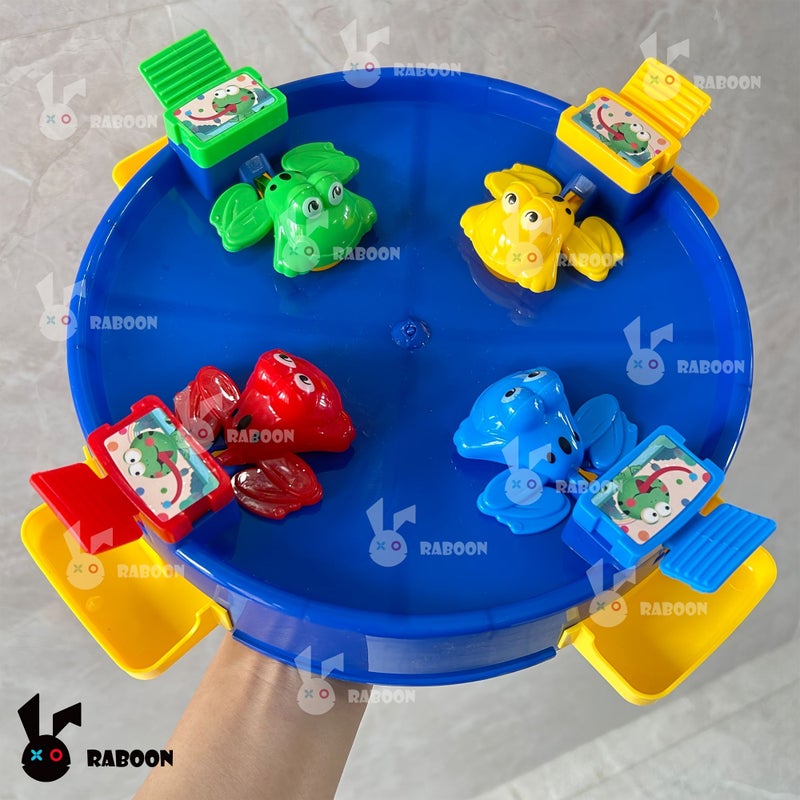 Large Green Frog Bean Eating Toy Family Interactive Board Game For Parent Child Bonding Reaction Training Kids Boys Girls Party Birthday Gift With 72 Colored Beans ABS Material - Image 1