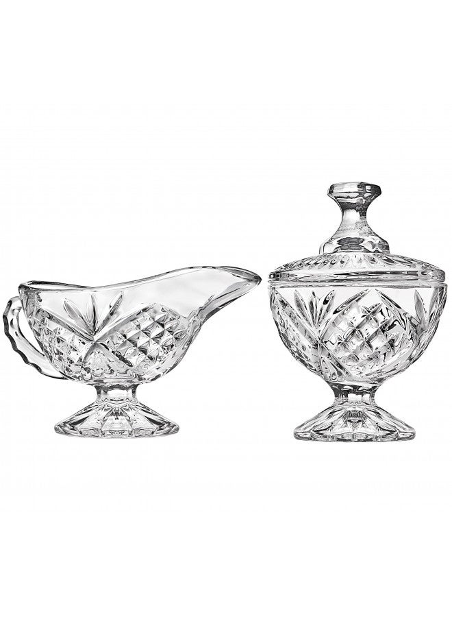 Godinger Godinger Serving Hostess Set - Butter Dish, Sugar and Creamer, Packet Holder, Cracker Tray - 5 Piece Set, Dublin Collection - Image 4