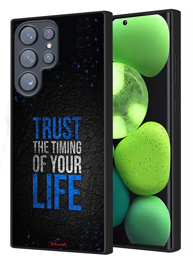 Tolwak Samsung Galaxy S23 Ultra 5G Protective Case Cover Trust The Timing Of Your Life - Image 1