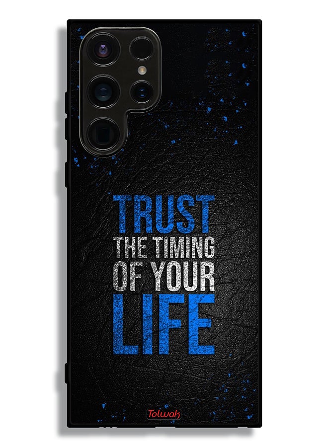 Tolwak Samsung Galaxy S23 Ultra 5G Protective Case Cover Trust The Timing Of Your Life - Image 3