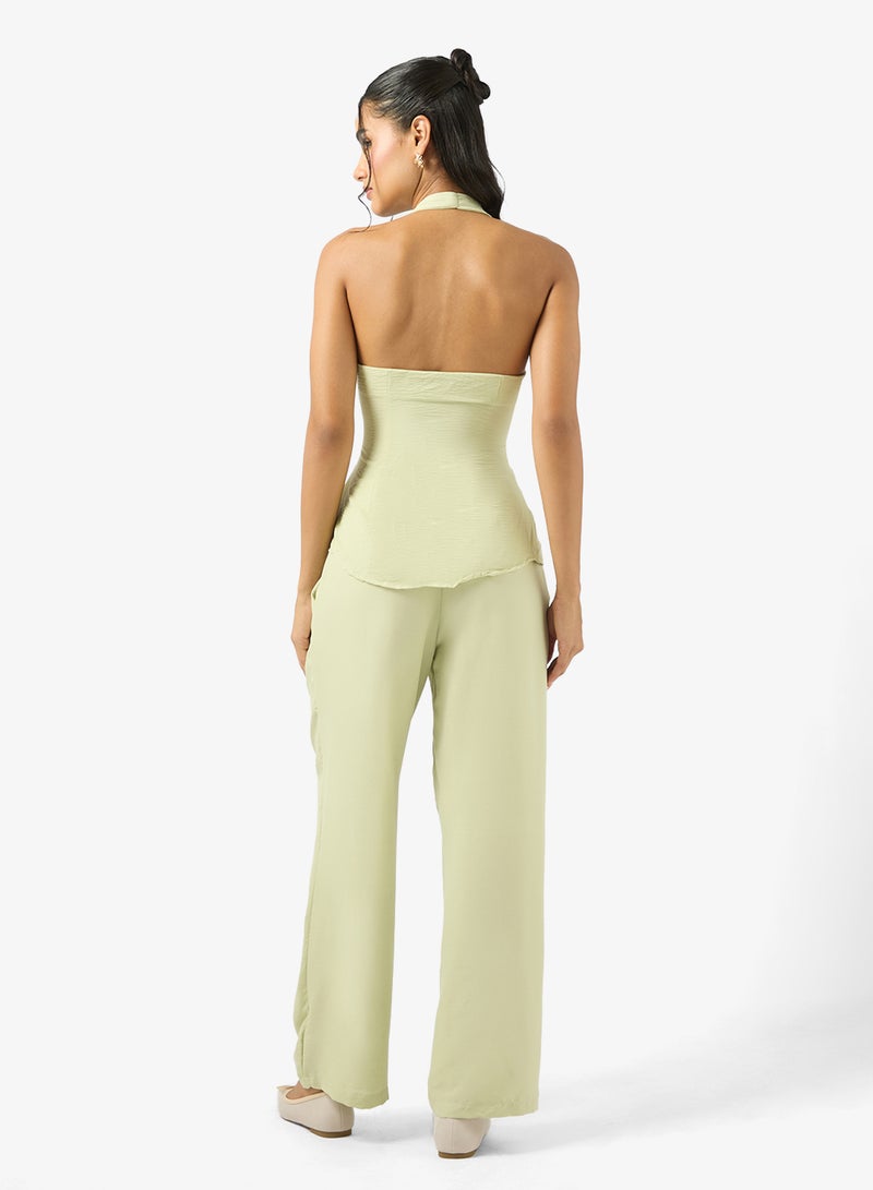 Ginger Longline Button Up Vest & Pant Set - Image 2