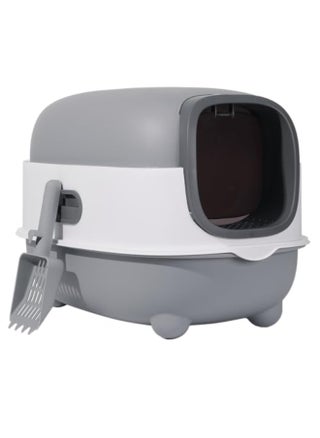 Cat Litter Box with Lid, Covered Litter Box with Litter Scoop, Easy to Install and Clean, Extra Large Enclosed Cat Litter Boxes with Two-Way Door for Cat - pzsku/Z9817E610246B85329474Z/45/1750821127/7a957854-be12-4749-9fb5-78e6429a22a7
