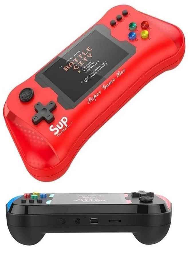 TMG Handheld Game Console,500 Classical Games Retro Video Games Player 3.5' Color Screen Support Connecting TV Game for Kids Boys,Birthday Gifts.(Red) - Image 1
