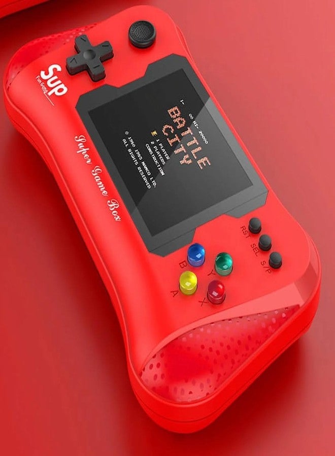 TMG Handheld Game Console,500 Classical Games Retro Video Games Player 3.5' Color Screen Support Connecting TV Game for Kids Boys,Birthday Gifts.(Red) - Image 2