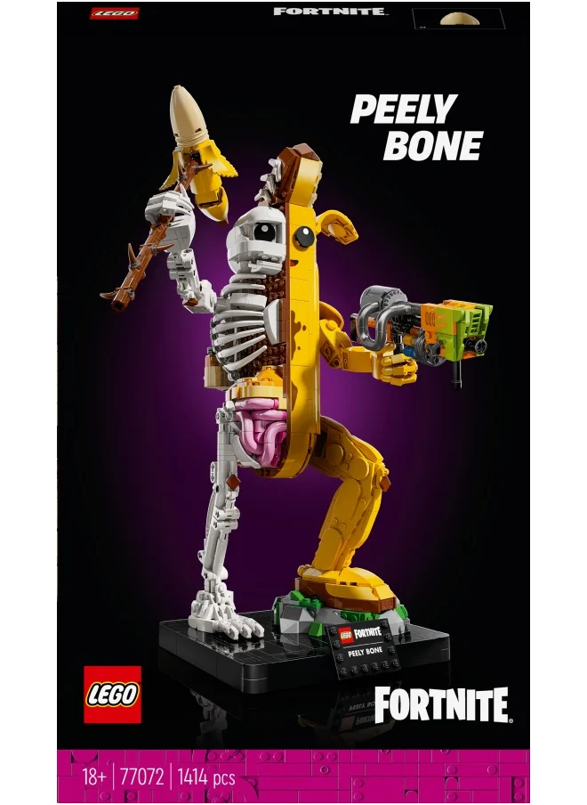 LEGO Fortnite Peely Bone - Incl. Paint Launcher & Peely Pick Pickaxe - Collectible Display Figure for Video Gaming Fans - DIY Building Kit for Adults - Great as Home or Office Decor - 77072 (1414 pieces)