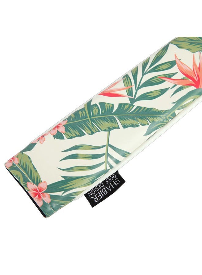 SHABIER PU Leather Waterproof Golf Alignment Stick Cover Club Protector Holds Sticks (Hawaiian Flowers) - Image 4