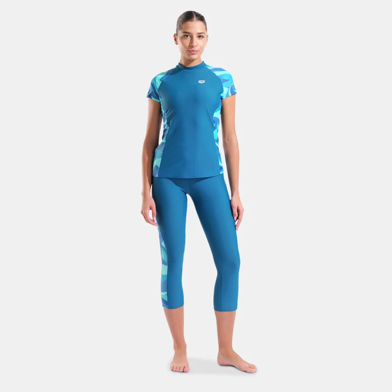 Arena Multi-Colour Women's Printed Swimming Rashguard for Women | Best Price UAE