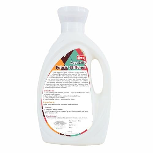 Urba AquaStiff Fabric Stiffener 1000 ml| Fabric Enhancer Post Wash - Floral Fusion | 1kg | Keeps Your Clothes Crisp & Shine | Cling Free | Long-stay Fragrance - Image 2