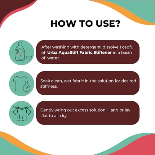 Urba AquaStiff Fabric Stiffener 1000 ml| Fabric Enhancer Post Wash - Floral Fusion | 1kg | Keeps Your Clothes Crisp & Shine | Cling Free | Long-stay Fragrance - Image 5