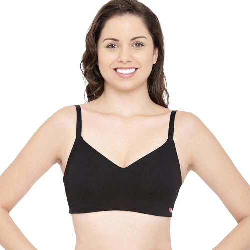Enamor A027 Full Coverage Cotton Bra - Non-Padded • Wirefree Black - Image 1
