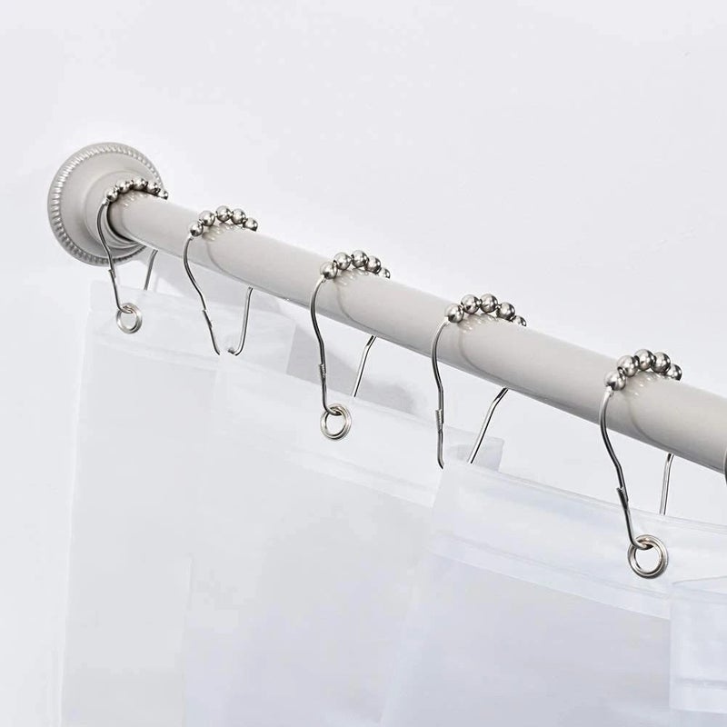 Bluejw Straight Heavy Duty Extendable Shower Curtain Tension Rod Nondrilling - Image 3
