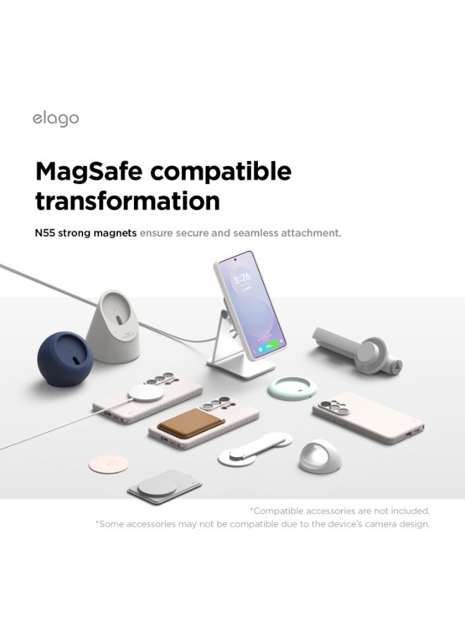 إلاغو غطاء حماية مغناطيسي من السيليكون لهاتف سامسونج جالاكسي S26 الترا [متوافق مع MagSafe] مع قبضة مضادة للانزلاق وحماية ضد الصدمات - حجر - Image 5