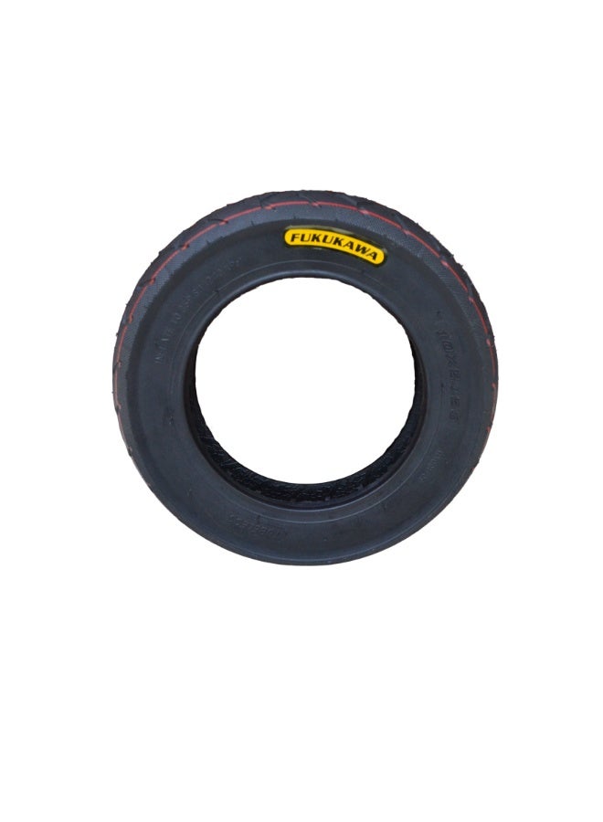 Fukukawa 10x2.125 Tubeless Electric Scooter Tire Wear Resistant Anti Slip Rubber Vacuum Tyre Puncture Resistant Replacement for Front and Rear Wheel - Image 5