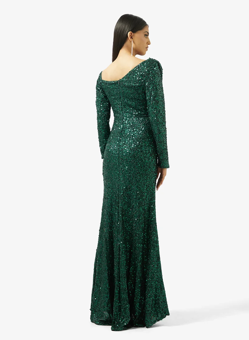 Ella Limited Edition  Shimmer Dress With Slit for Women | Best Price UAE