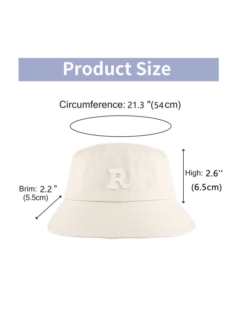SOLARAE Sun Hat, Beach Cap Bucket Hat Adjustable Kids Summer Outdoor Baby Sun Protection, for Kid Girl Boy UPF 50+ Cotton, Creamy-White - Image 5