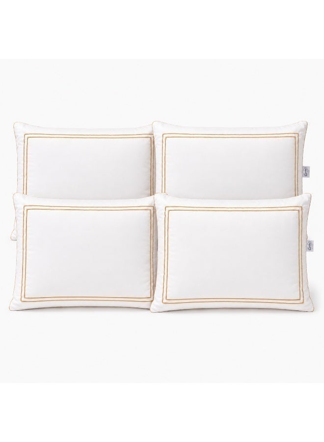 **4 pcs set Luxury Microfiber Pillow 50×70 cm – 1500 g Quilted Pillow with Embroidered Logo** - Image 1