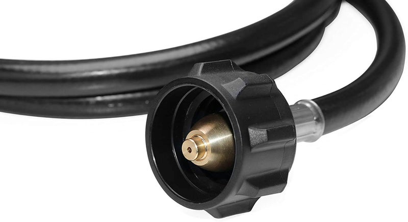 DOZYANT 5 Feet Propane Tank Extension Hose with Gauge -Leak Detector Replacement for Gas Grill, Heater and All Other Propane Appliances, Acme to Male QCC/POL Fittings - Image 5