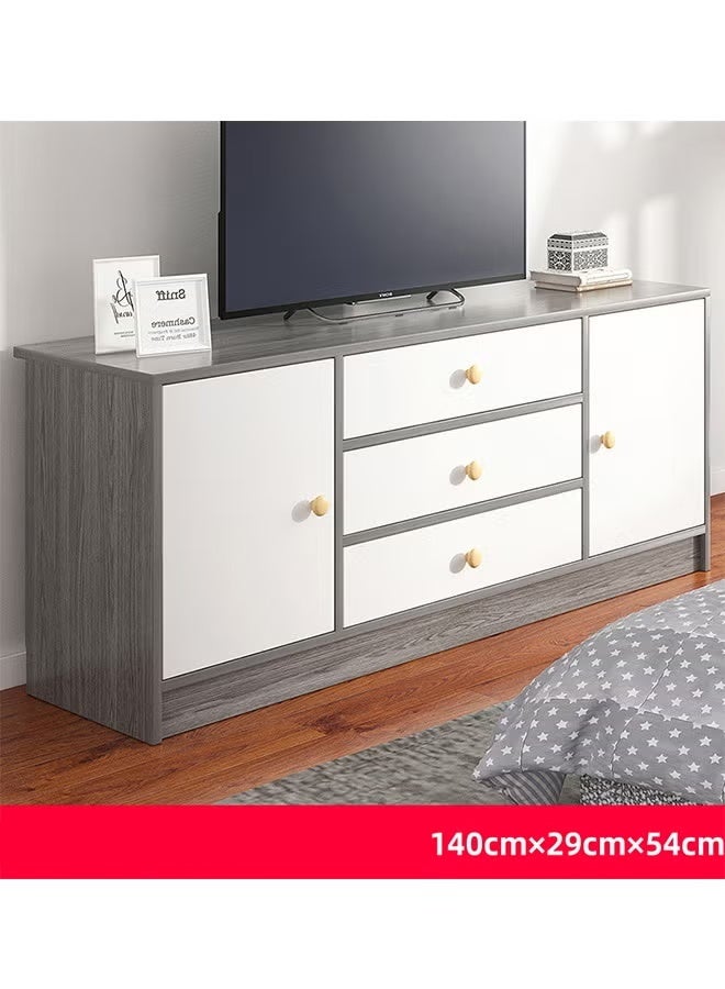 Spacious TV Cabinet ,TV Bench, TV Stand, Multiple Storage Layers, Made Of Wood TV Cabinet And Storage Cabinet,  Suitable For Both Living Room And Bedroom, 140×29×54CM - Image 1