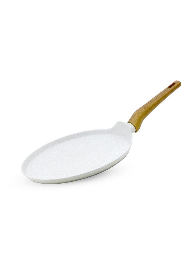 BERGNER مقلاة بان كيك / دوسا 28 سم من BERGNER مصنوعة من الألمنيوم المطروق بشكل طبيعي مع طلاء غير لاصق من الرخام، مقاومة للخدش ودائمة، مقبض ناعم الملمس، سهلة التنظيف - قاعدة مناسبة للحث، مع قاعدة غير منسوجة مجانية. - Image 1