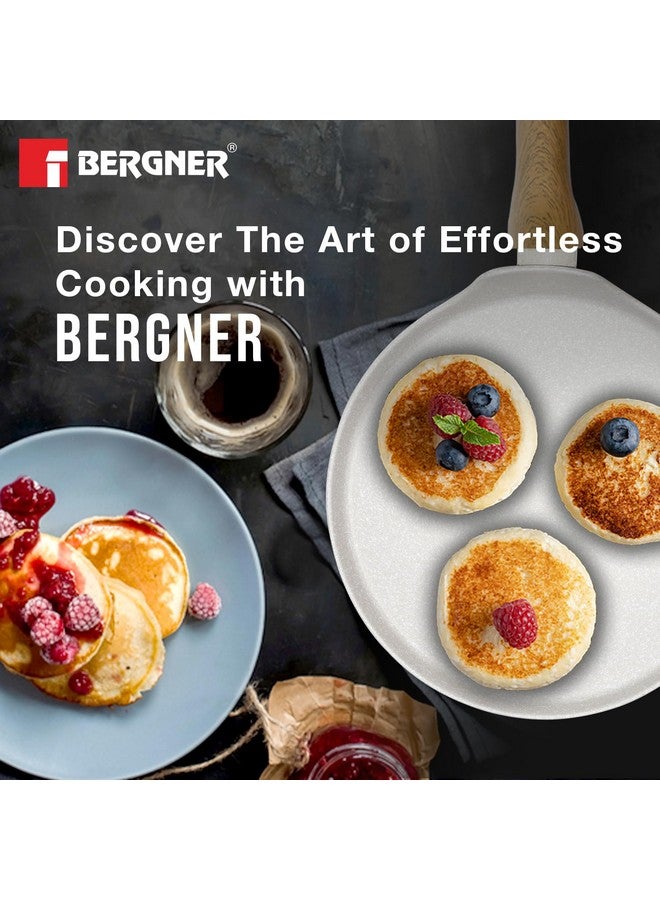 BERGNER مقلاة بان كيك / دوسا 28 سم من BERGNER مصنوعة من الألمنيوم المطروق بشكل طبيعي مع طلاء غير لاصق من الرخام، مقاومة للخدش ودائمة، مقبض ناعم الملمس، سهلة التنظيف - قاعدة مناسبة للحث، مع قاعدة غير منسوجة مجانية. - Image 4