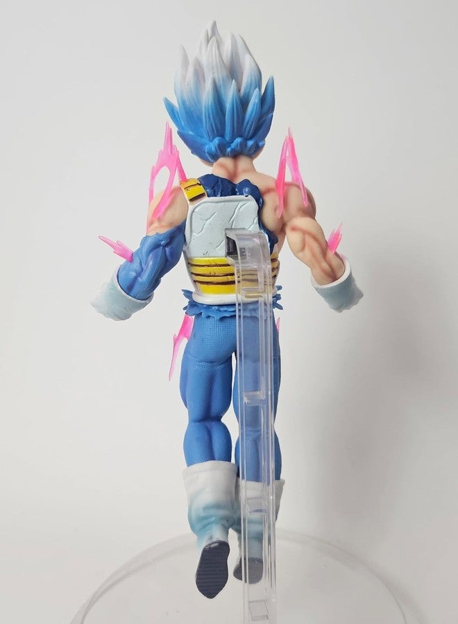 Tinion || Dragon Ball Super Saiyan Blue Vegeta Battle Damaged Action Figure Toy with Display Stand(Height-20 Cm) - Image 4
