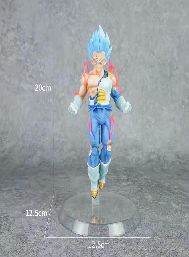Tinion || Dragon Ball Super Saiyan Blue Vegeta Battle Damaged Action Figure Toy with Display Stand(Height-20 Cm) - Image 3