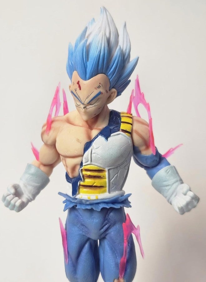 Tinion || Dragon Ball Super Saiyan Blue Vegeta Battle Damaged Action Figure Toy with Display Stand(Height-20 Cm) - Image 5