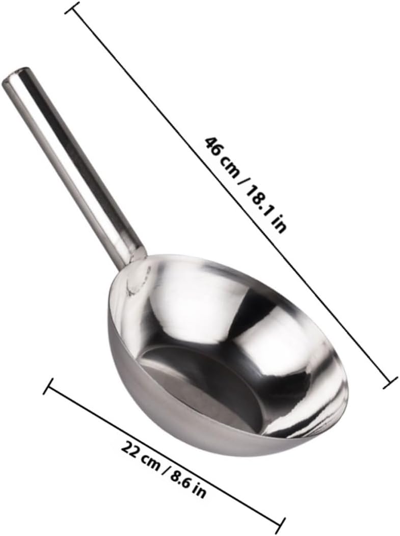 MAGICLULU Long Handle Stainless Steel Water Ladle Thickened Kitchen Scoop Spoon for Home Cooking and Soup Serving - Image 2