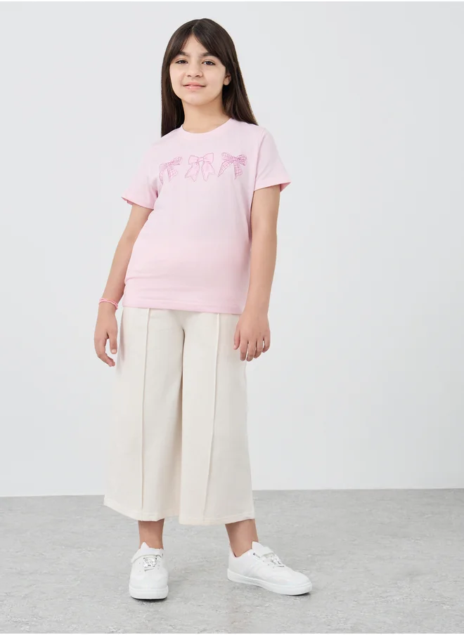 Styli Styli Graphic Print Round Neck T-Shirt