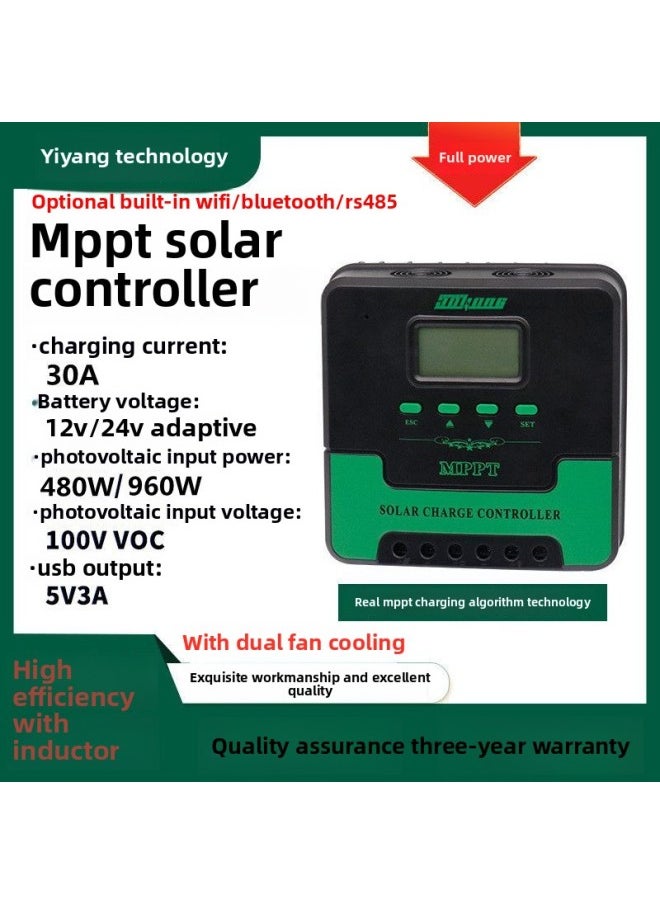 Mppt Solar Charging Controller Module 12V24V36V48V Solar Controller Fully Automatic Universal Type-Color:Mppt 12v24v Universal 30a Upgraded Model