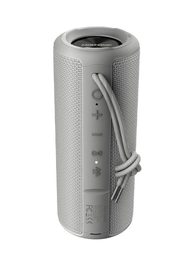 NIBEMINENT Portable Bluetooth Wireless Speaker Grey - Image 1