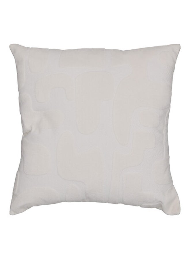 atmosphera Delor High Quality Square Shaped Cushion White 40 x 40cm 215431A - Image 1