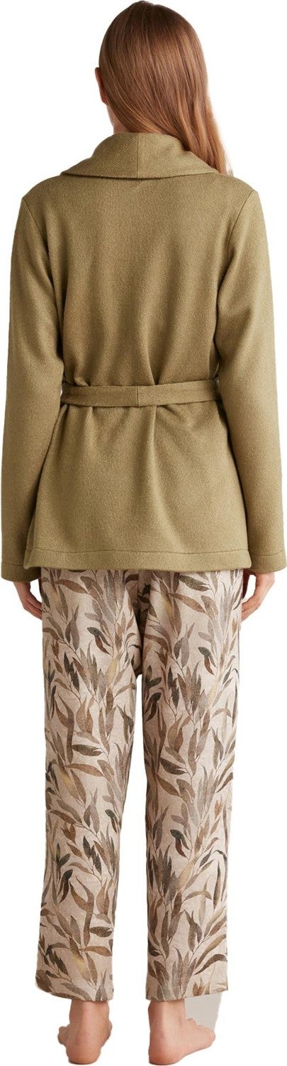 Penye Mood Combed Cotton Mood Women's Comfortlux 3-Piece Green Pajama Set 9511  - Image 5