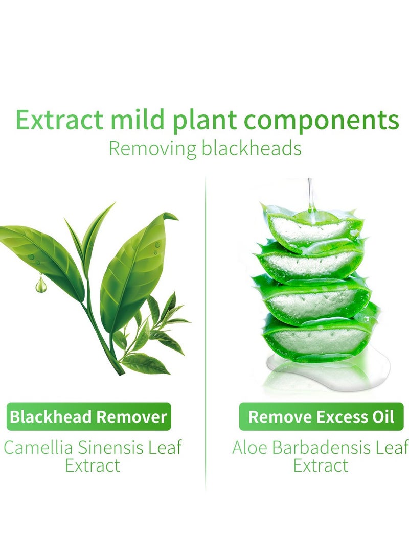 LANBENA - Blackhead Remover Mask, Blackhead Remover Mask Peel Off Blackhead Mask 2 in 1 Green Tea Oil Blackhead Removal 100 Pcs Blackhead Remover Mask for Pores, Nose, Chins & Face - Image 1