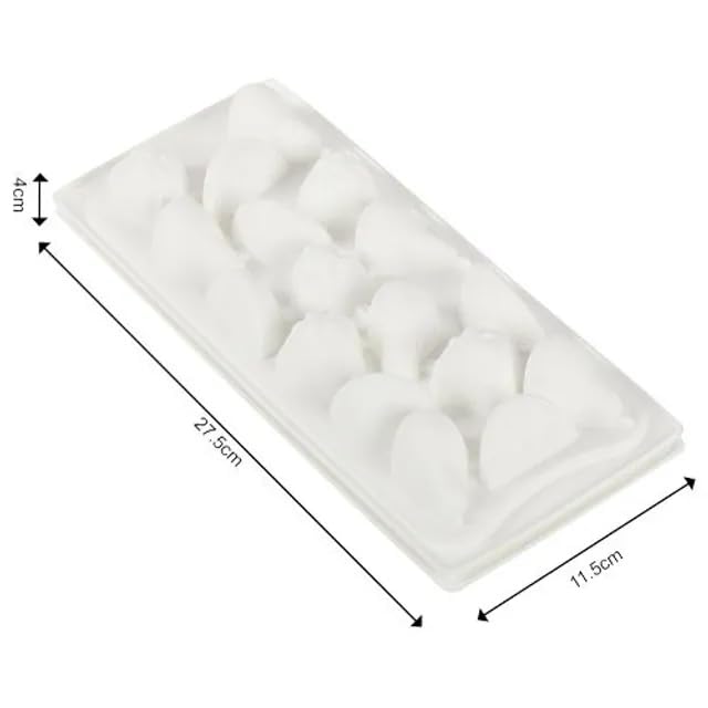 Evona 14 Grid Fruits Shape Ice Cube Tray Chocolate Mould Refrigerator Ice Cube for Cocktail Whiskey Fruit Juice Soft Drink Multipurpose Fruits Shaped Mould Ice Cube Tray with 15 Ice Cube - Image 5