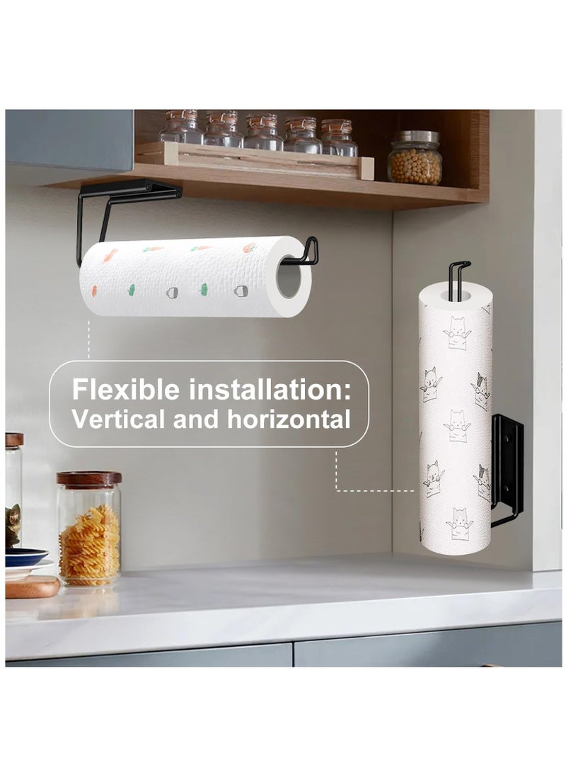 SOLARAE Paper Towels Holder, Wall Mounted Paper Towel Holders Napkin Holders for Kitchen Self-Adhesive or Drilling, for Kitchen Bathroom - Image 3