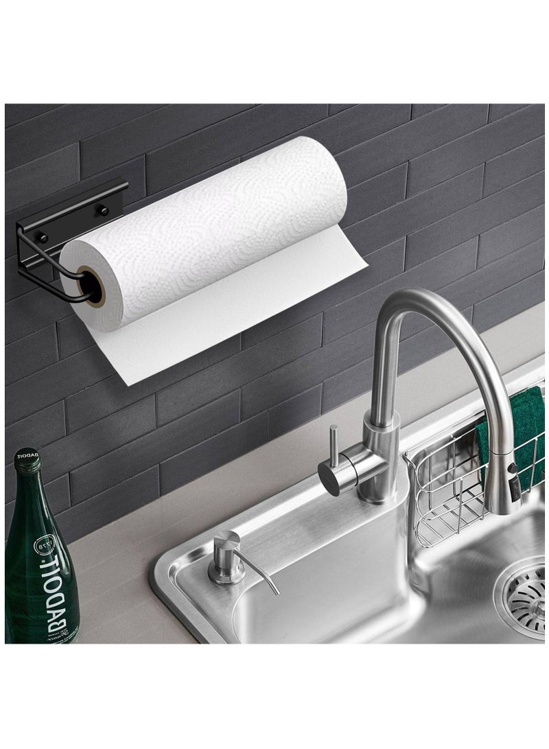 SOLARAE Paper Towels Holder, Wall Mounted Paper Towel Holders Napkin Holders for Kitchen Self-Adhesive or Drilling, for Kitchen Bathroom - Image 2