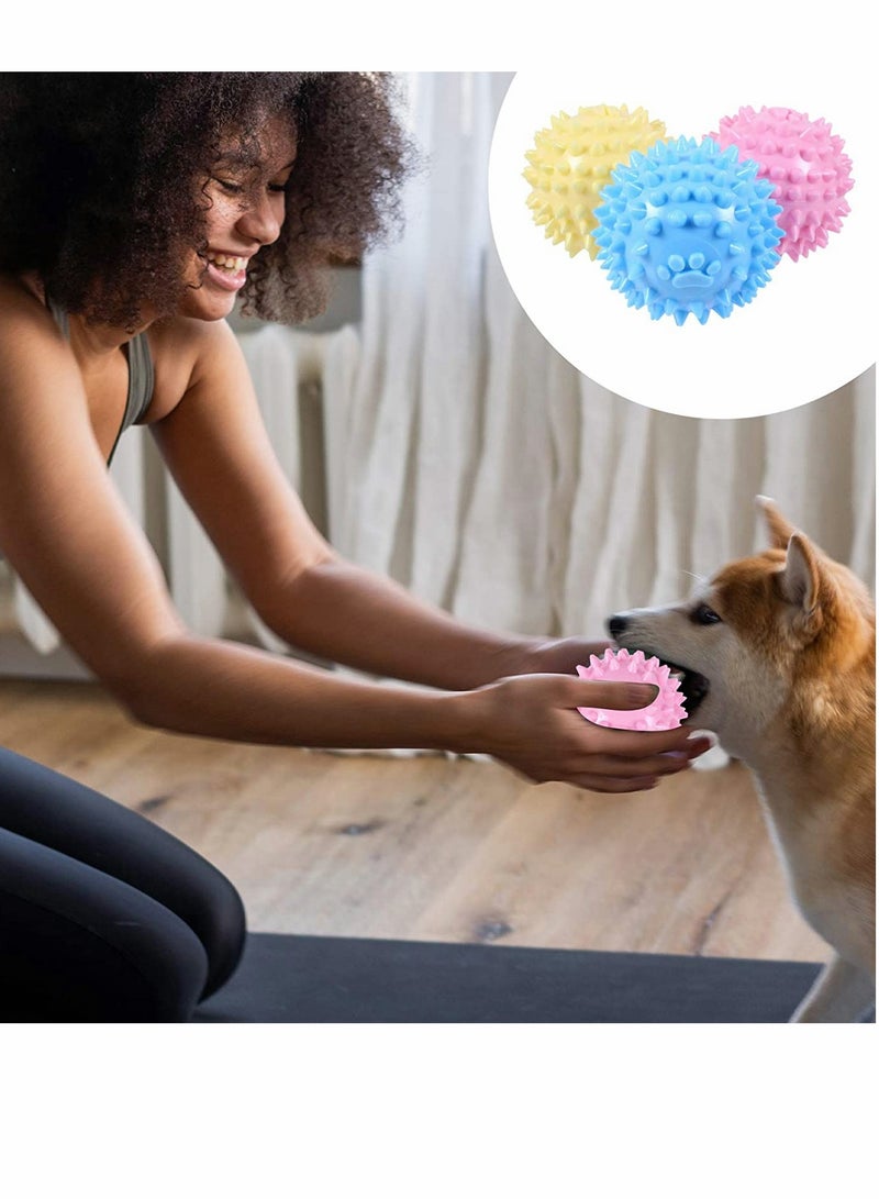 KASTWAVE Pet Balls Dog Spiky Ball Toys Pet Training Ball Bite Resistant Molar Toy Interactive Dog Toys IQ Treat Ball for Dog Puppy 3pcs - Image 3