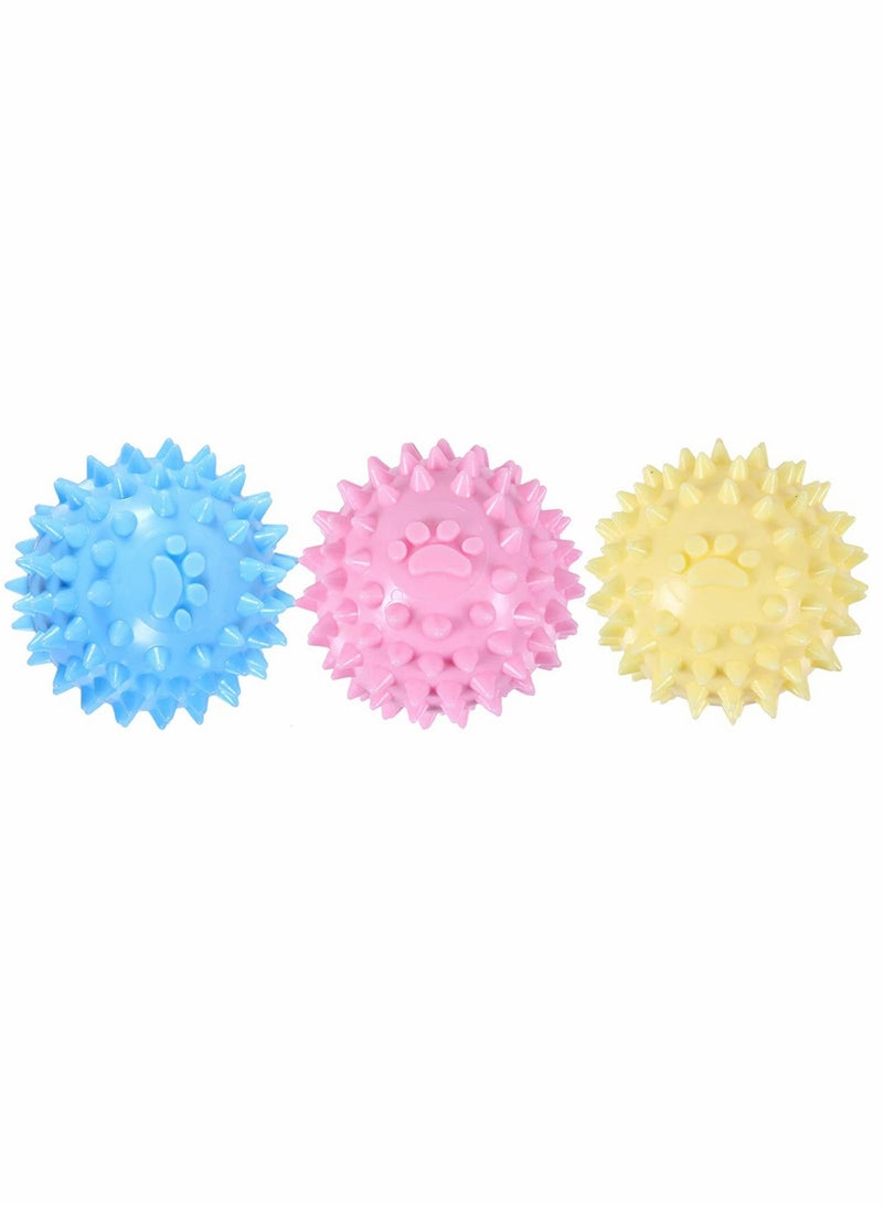 KASTWAVE Pet Balls Dog Spiky Ball Toys Pet Training Ball Bite Resistant Molar Toy Interactive Dog Toys IQ Treat Ball for Dog Puppy 3pcs - Image 1