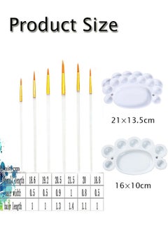 GBQ 4PCS Paint Tray 6PCS Paint Brush Painting Art Supplies for Student Artist Painting Beginners  - Image 2
