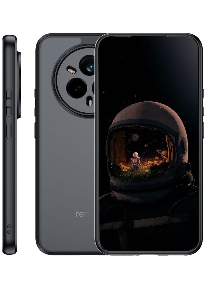For Realme 14 Pro+ Case, TPU Shockproof Bumper + PC Hard Plate Matte Skin Feel Mobile Phone Protection Back Cover, Anti-fingerprint Slim Fit Protective Casing - Image 1