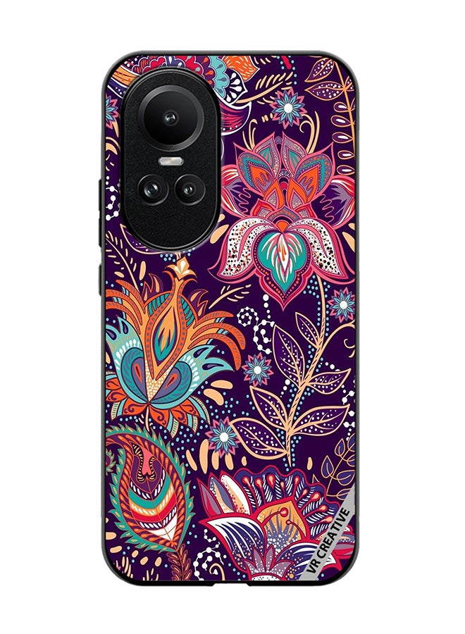 VR CREATIVE Protective Case Cover For Oppo Reno 10 Flower Design Multicolour - Image 1