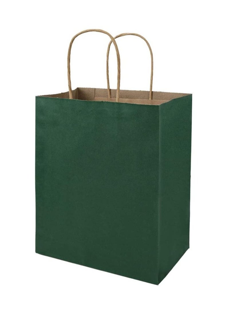 Cool Baby COOLBABY 12 PCS Medium Gift Bags Kraft Paper Bags with Handles for Party Favors (21 x 27 x 11cm,Green)